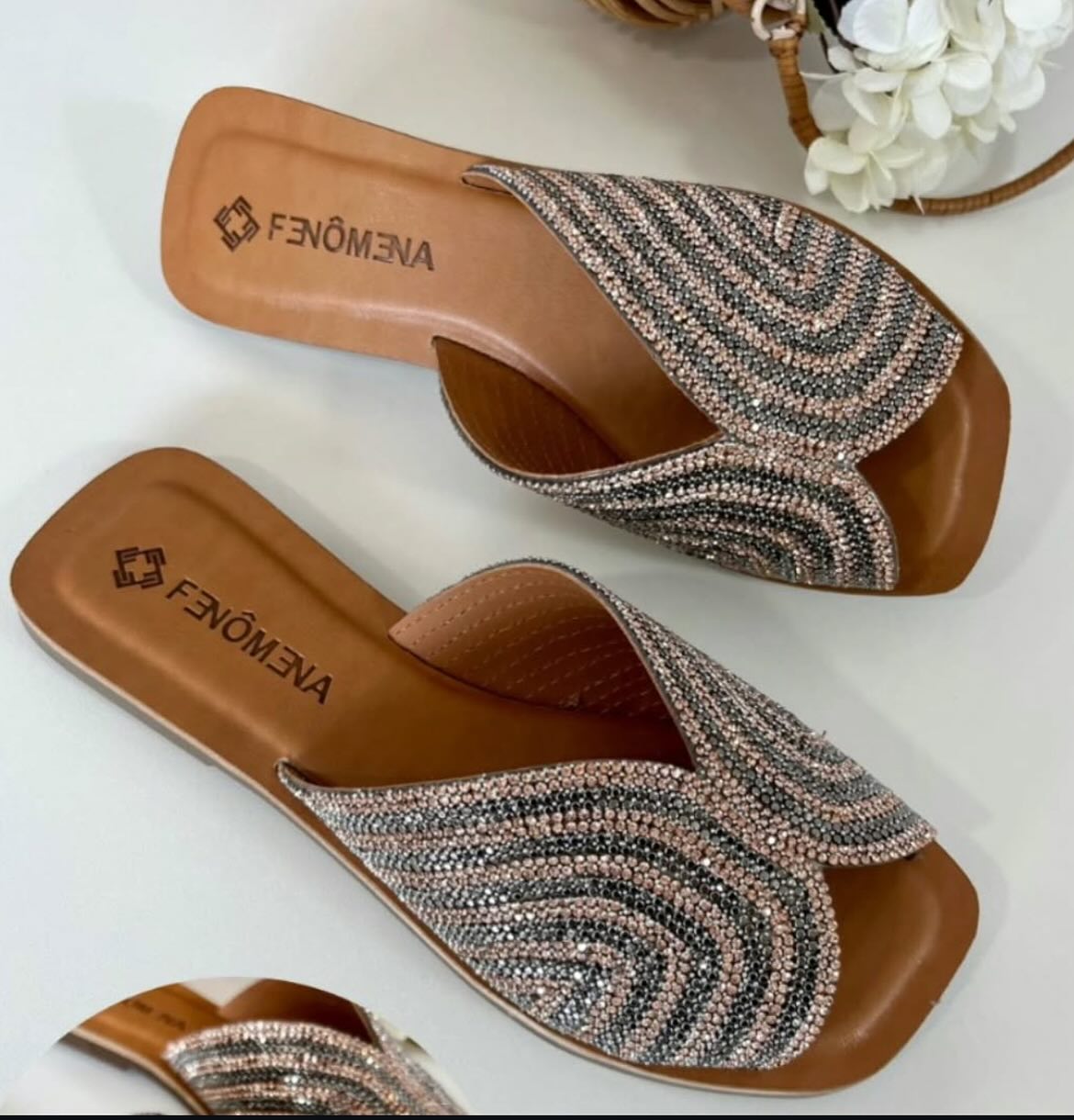 Rhinestone diamond slippers