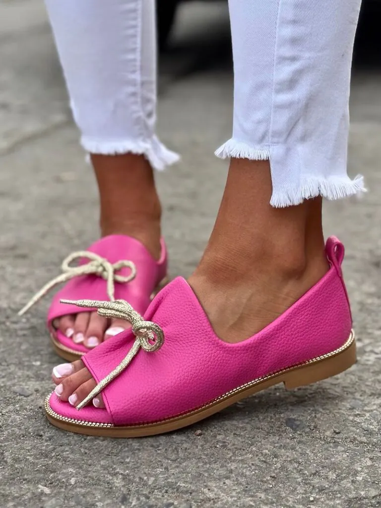 Elegant eco-leather sandals