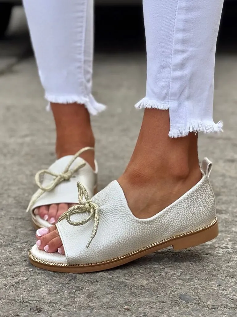 Elegant eco-leather sandals