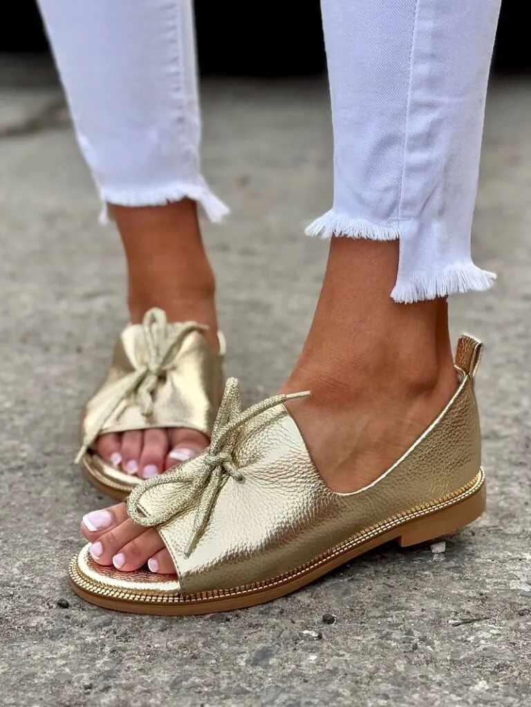 Elegant eco-leather sandals