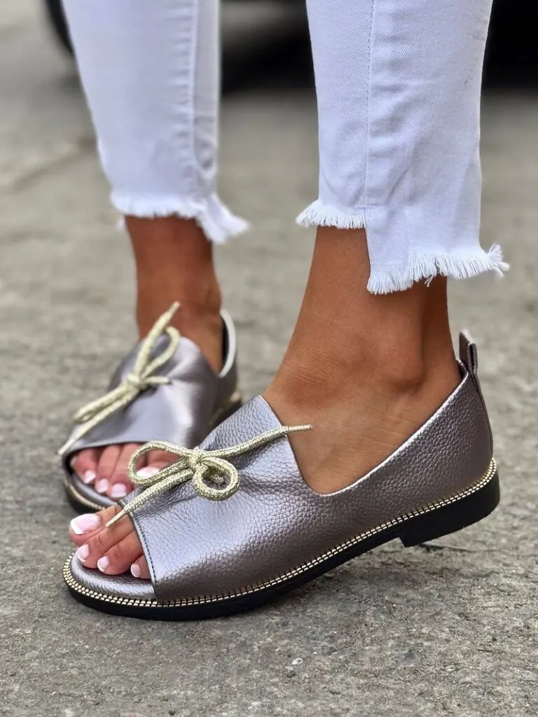 Elegant eco-leather sandals