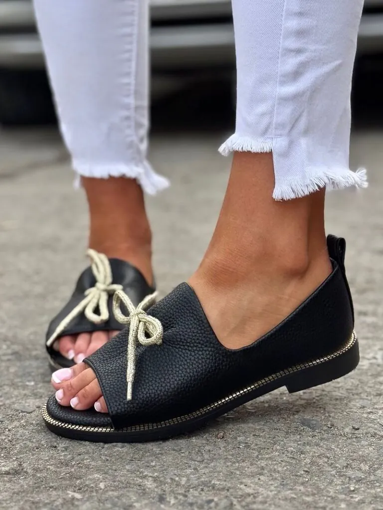 Elegant eco-leather sandals