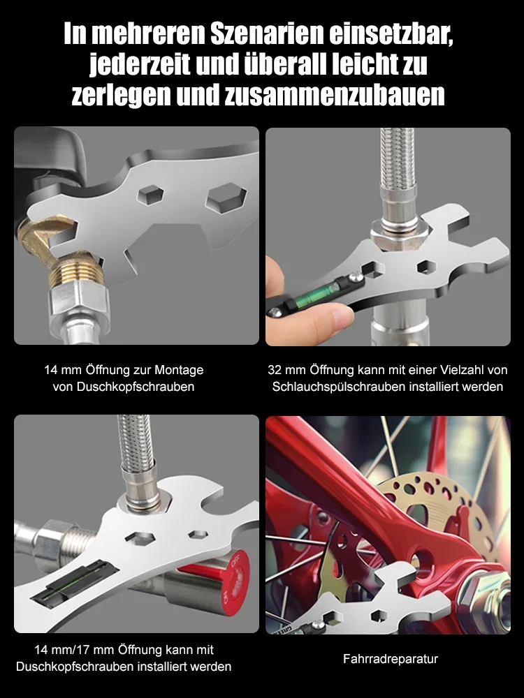 Multifunktions-Schlüssel für Haushaltsreparaturen