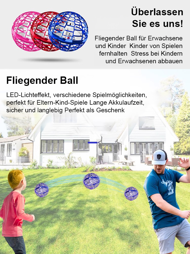 【Automatischer Ausgleichs-Kreisel】Schwebende Lichtkugel Spielzeug