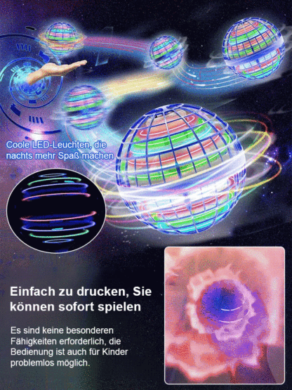 【Automatischer Ausgleichs-Kreisel】Schwebende Lichtkugel Spielzeug