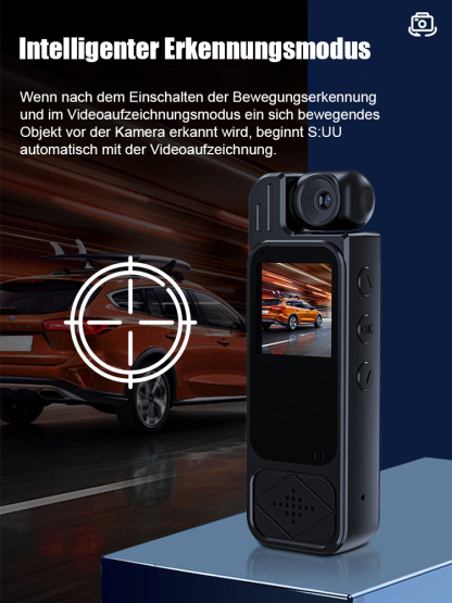 【Kleine Pocket-Kamera】📸 Tragbarer Recorder mit Bildschirm