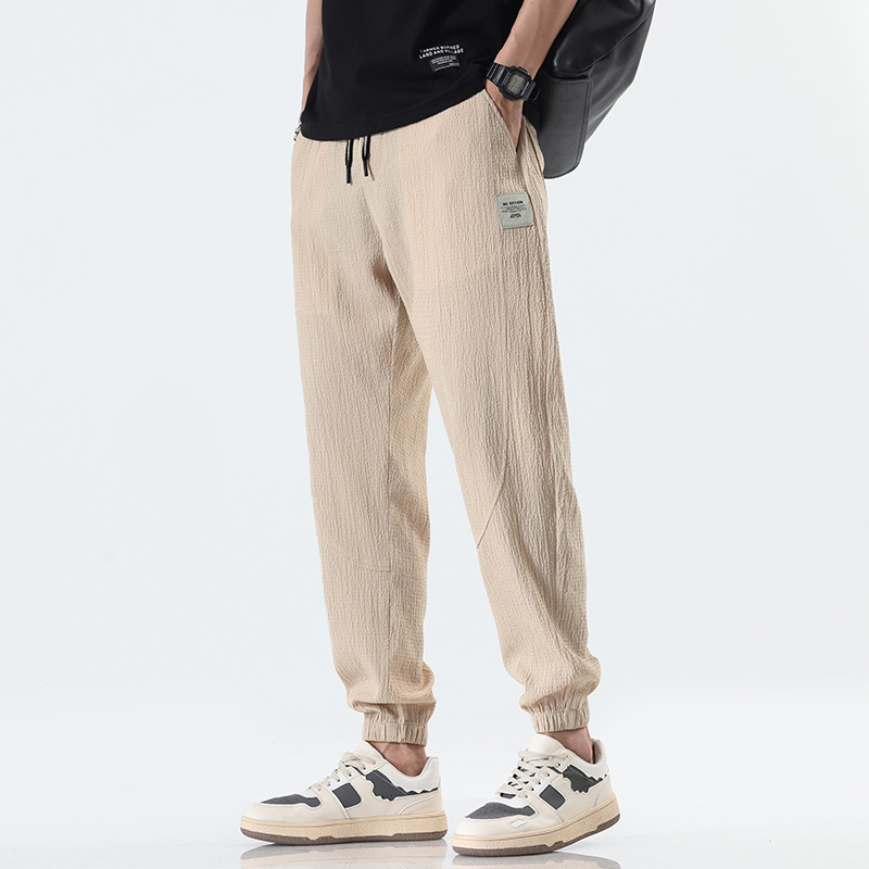 Men’s Ice Silk Quick-Dry Cropped Jogger Pants