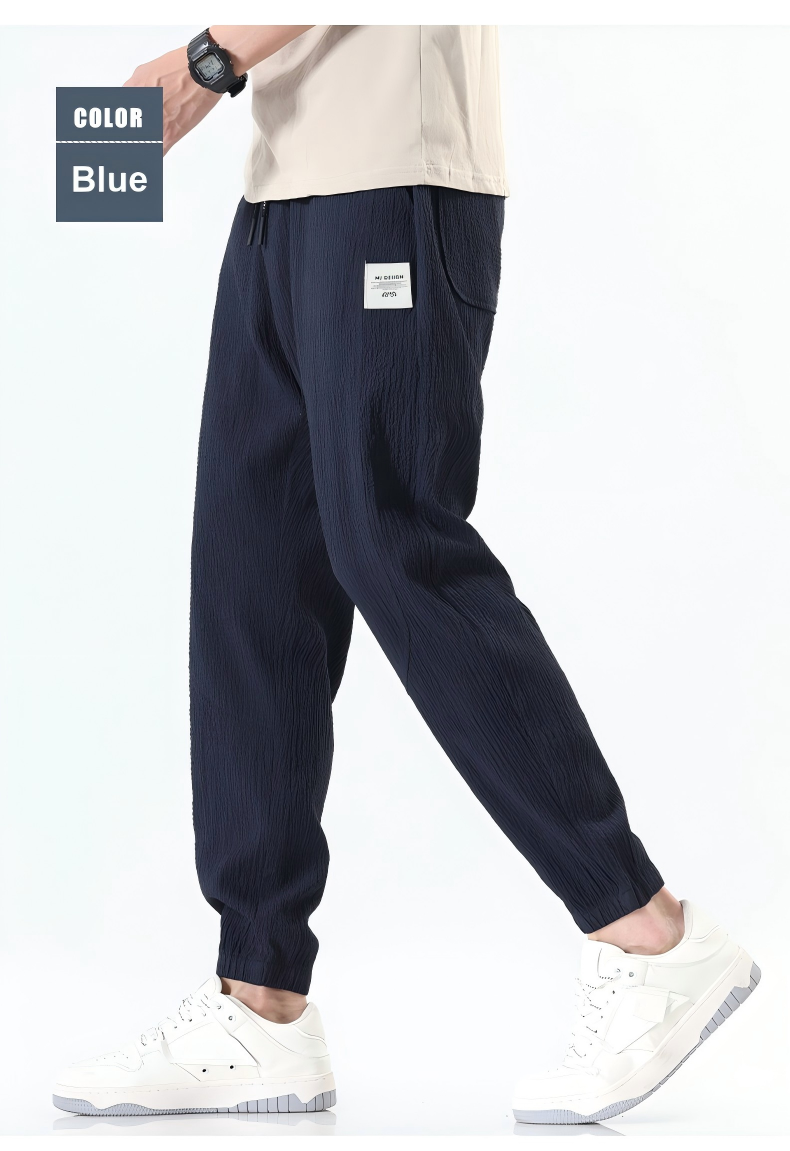 Men’s Ice Silk Quick-Dry Cropped Jogger Pants