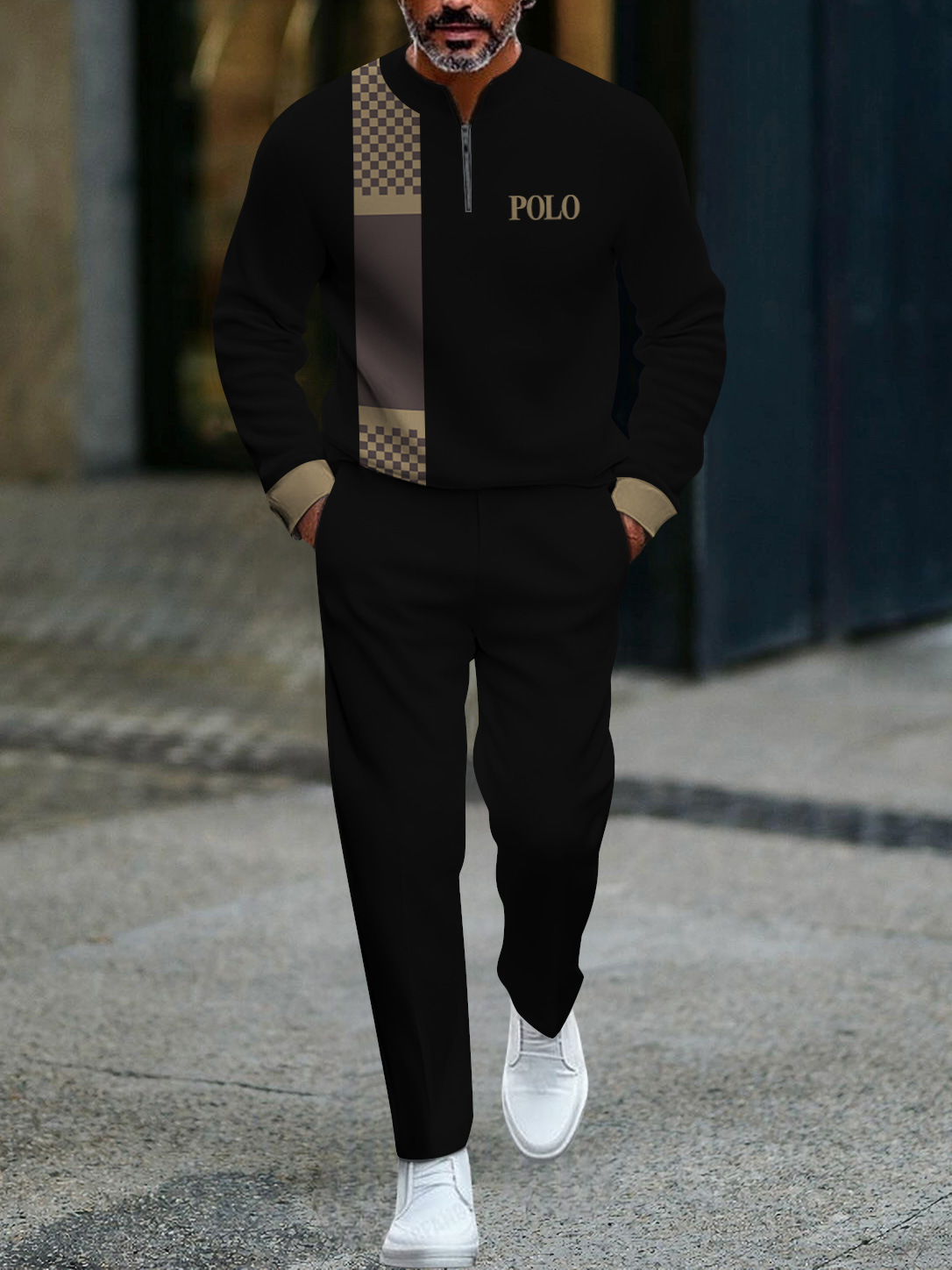 🧢 Men’s Zip Pullover Tracksuit – New Arrival