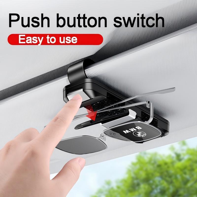 Multifunctional two-way car glasses clip, fits all car models.