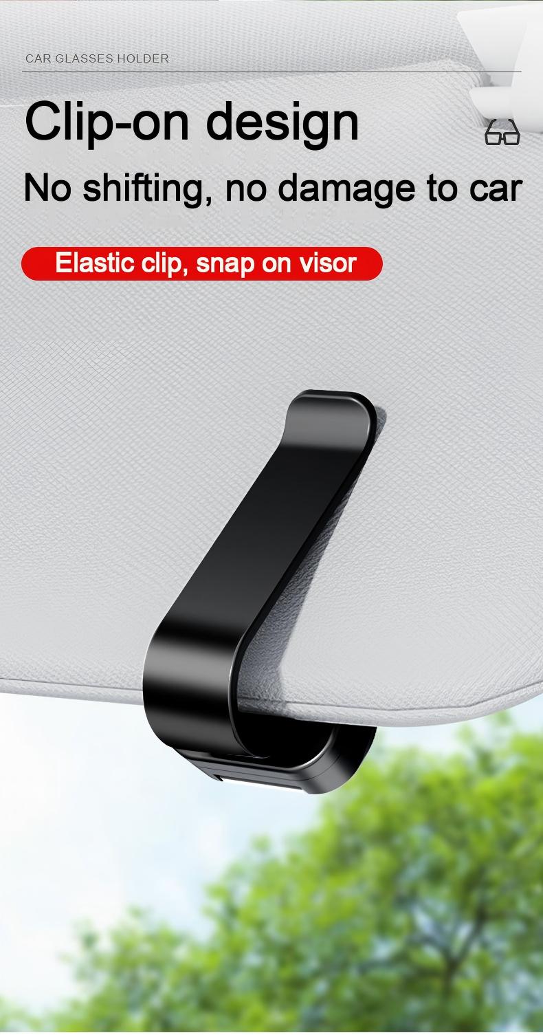 Multifunctional two-way car glasses clip, fits all car models.