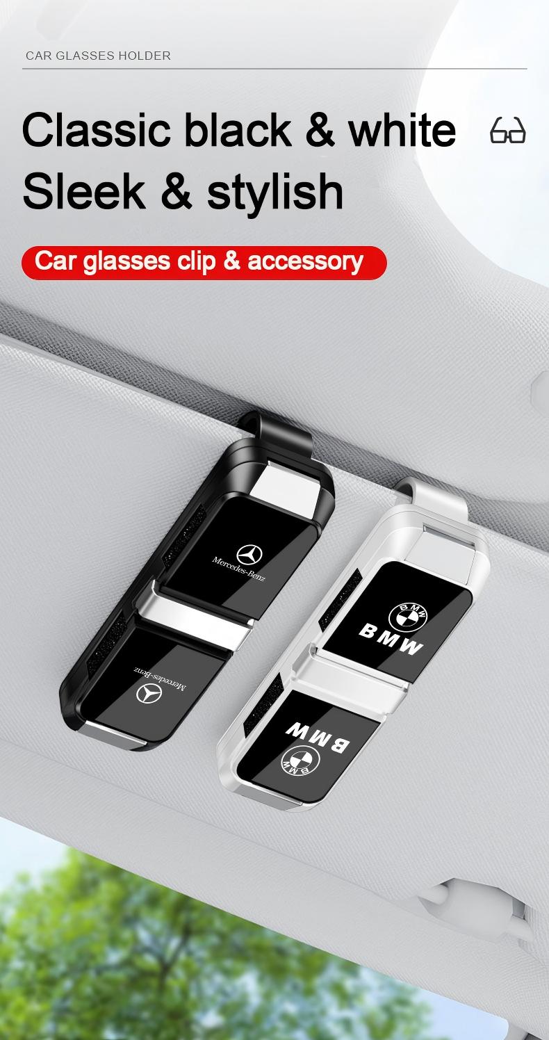 Multifunctional two-way car glasses clip, fits all car models.