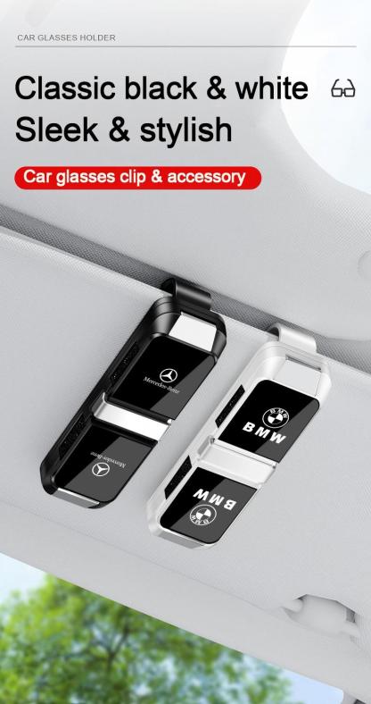 Multifunctional two-way car glasses clip, fits all car models.