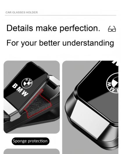 Multifunctional two-way car glasses clip, fits all car models.
