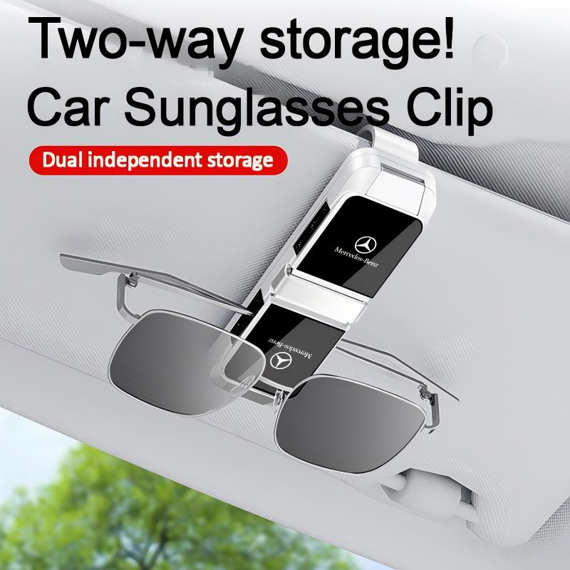 Multifunctional two-way car glasses clip, fits all car models.