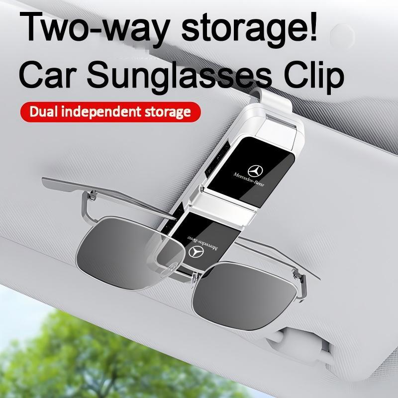Multifunctional two-way car glasses clip, fits all car models.