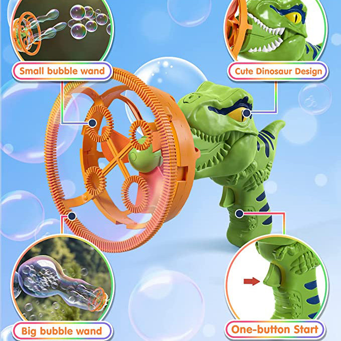 Dinosaur Bubble Machine Children's Electric Fan Bubble Gun Toy