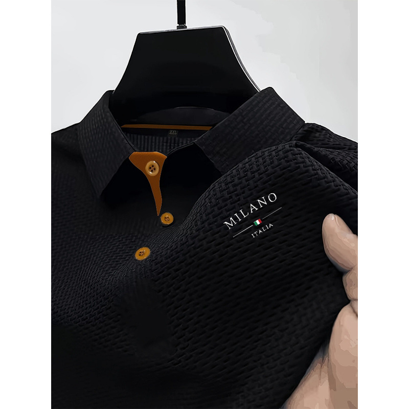Summer Basic Loose Lapel Polo Shirt