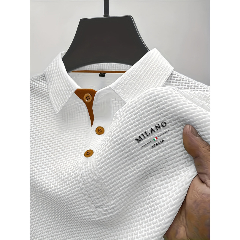 Summer Basic Loose Lapel Polo Shirt