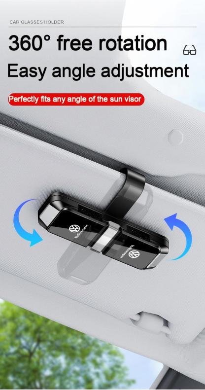 Multifunctional two-way car glasses clip, fits all car models.