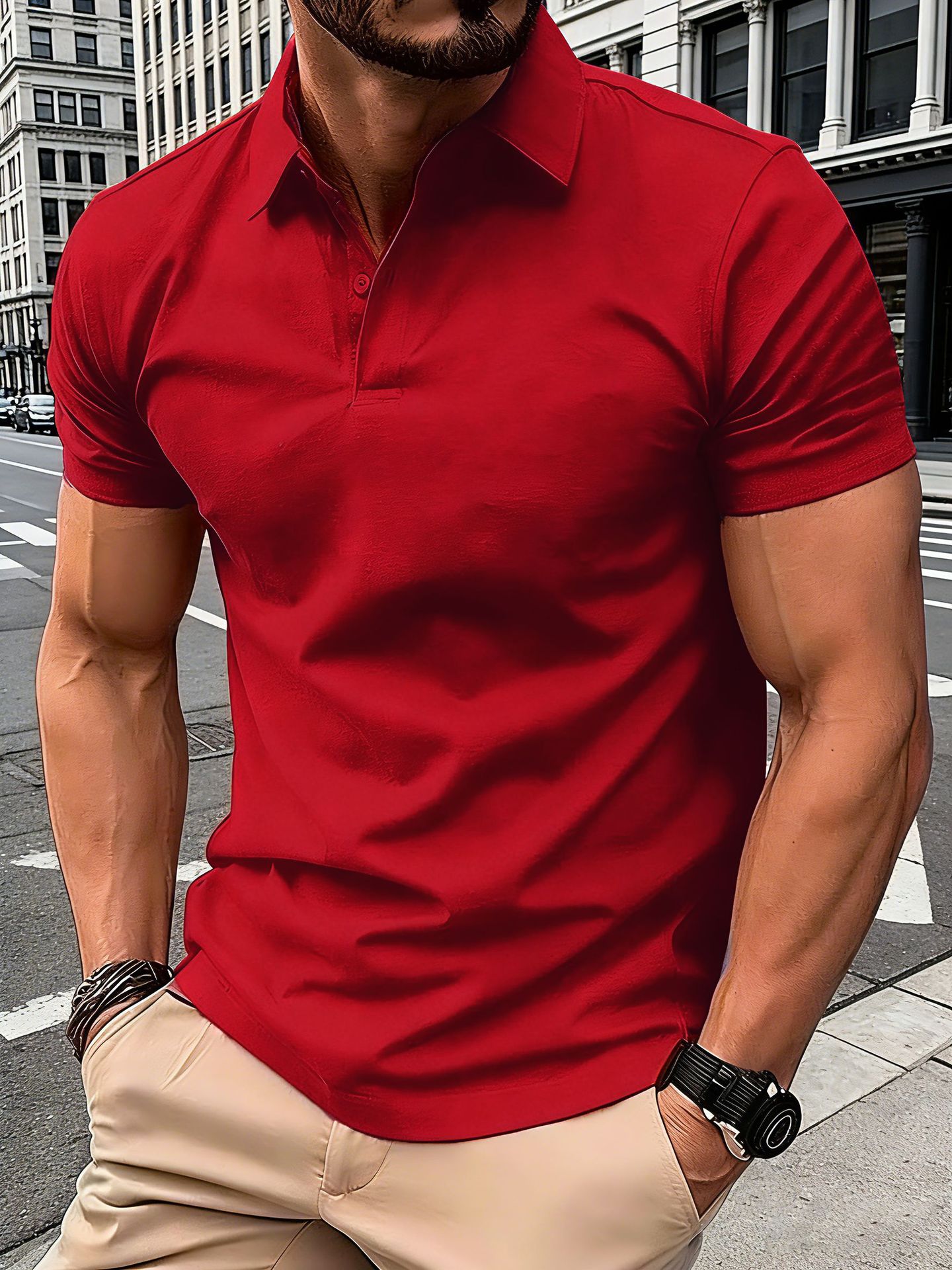 Premium Men's Stretch Polo Shirt
