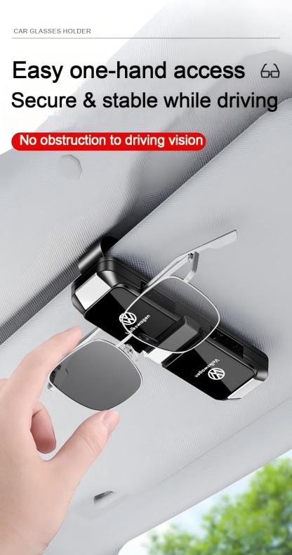 Multifunctional two-way car glasses clip, fits all car models.