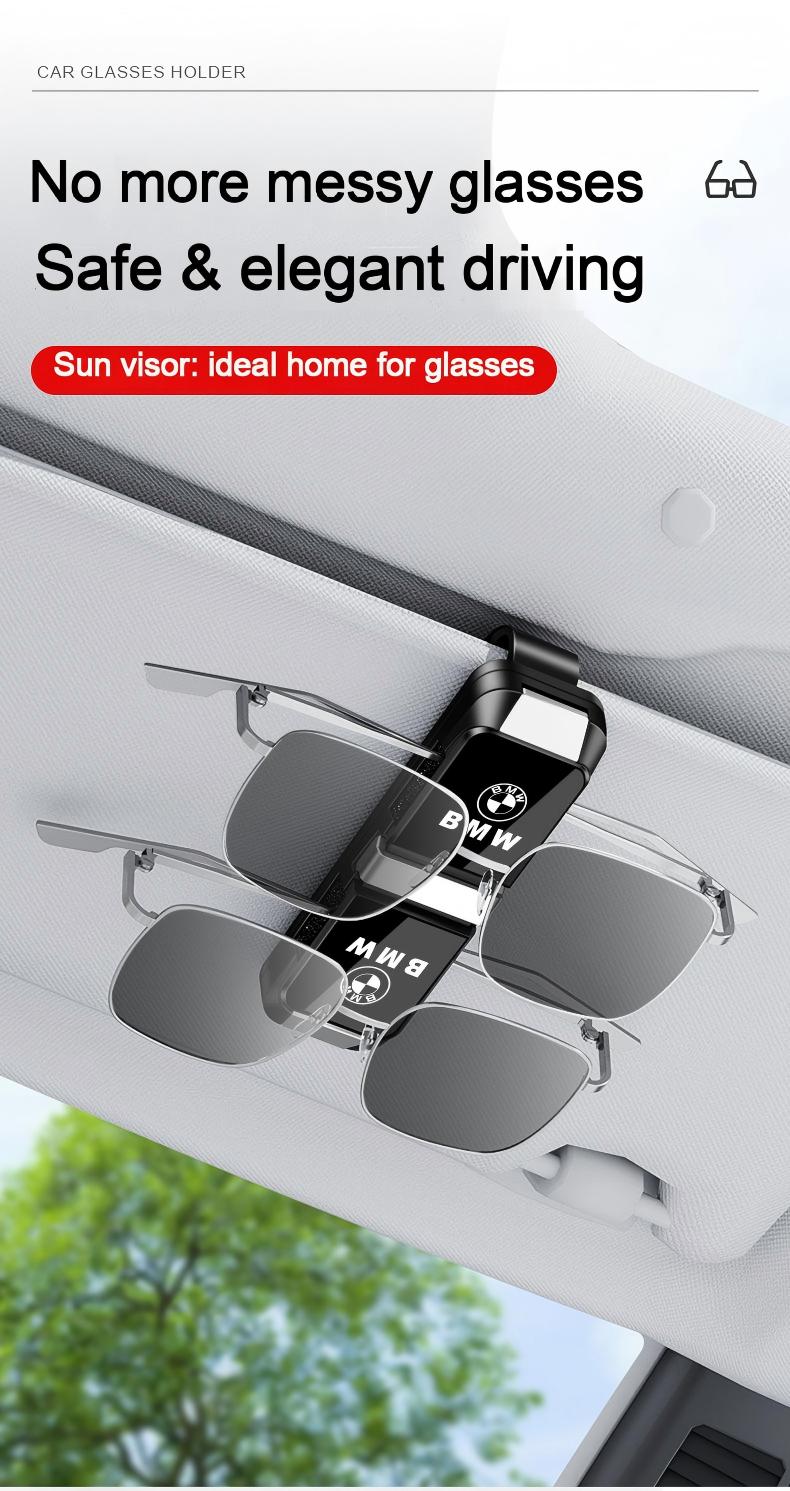 Multifunctional two-way car glasses clip, fits all car models.