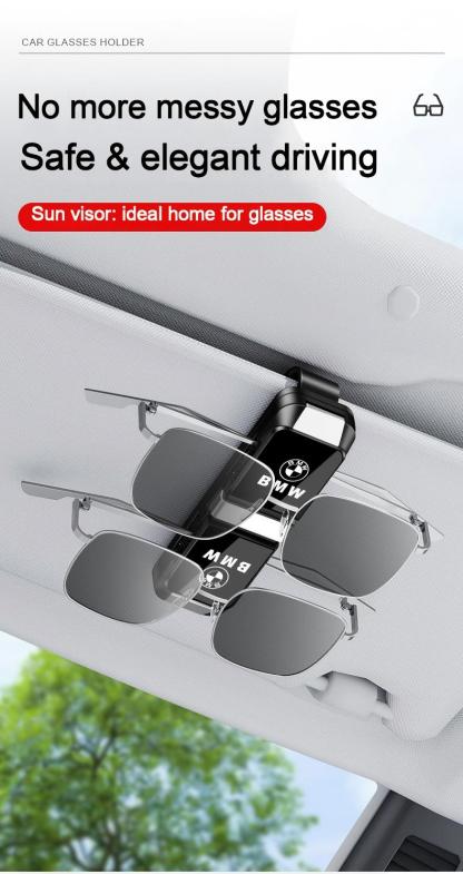 Multifunctional two-way car glasses clip, fits all car models.