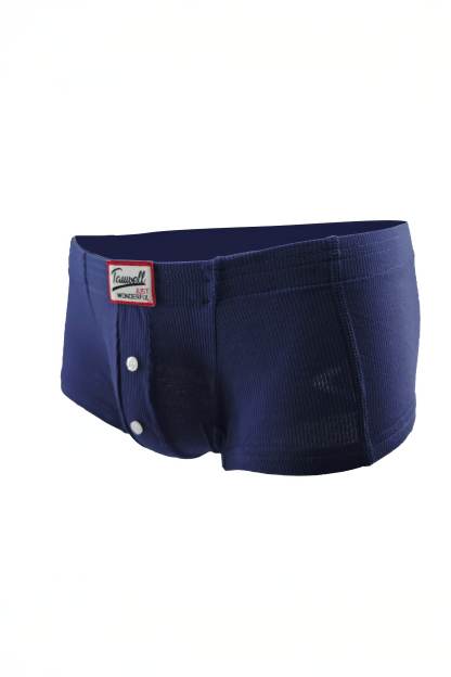 Men's Ribbed Boxer Briefs - Breathable Cotton Solid Color Underwear Set