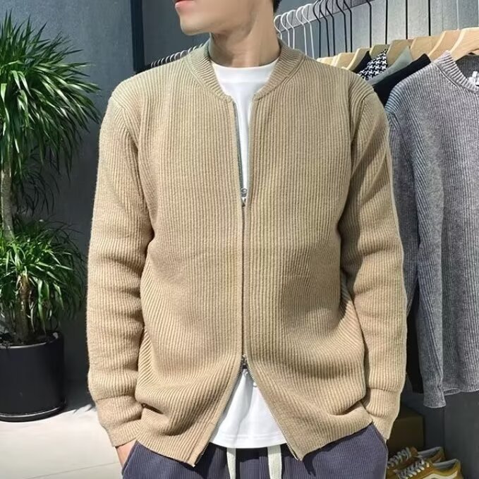 🔥 Autumn & Winter New | Men’s Zip-Up Knit Cardigan 🧥