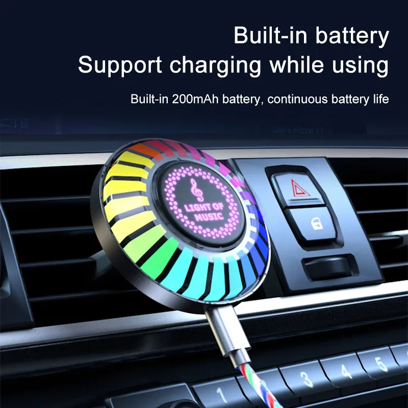 RGB LED Music Car Light – Sound & APP Control