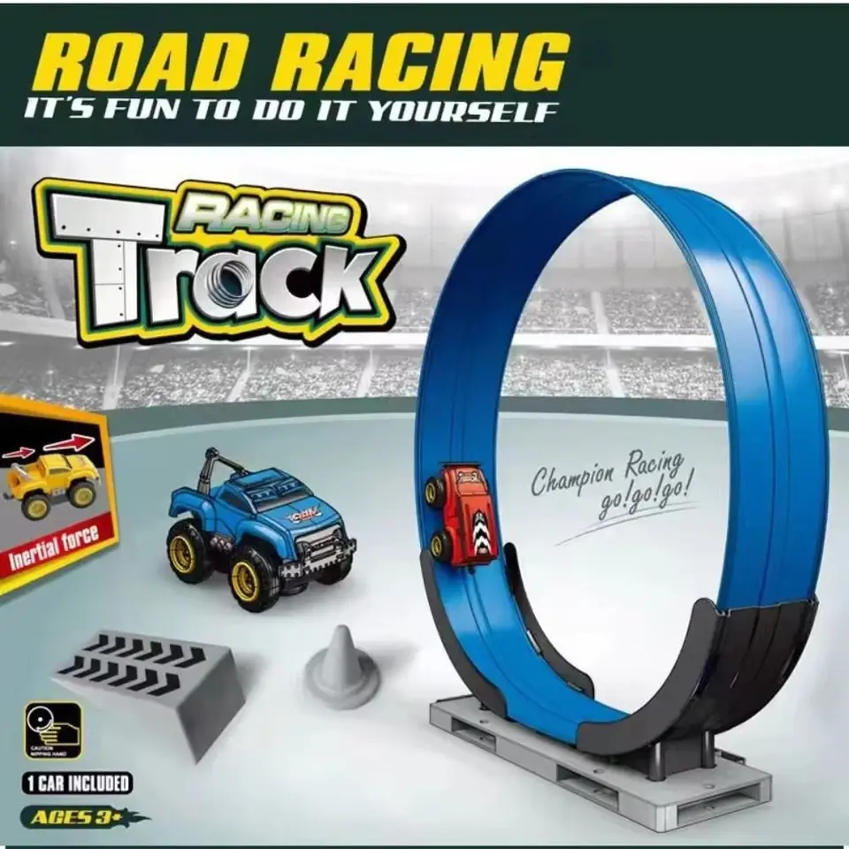 Toy car track set