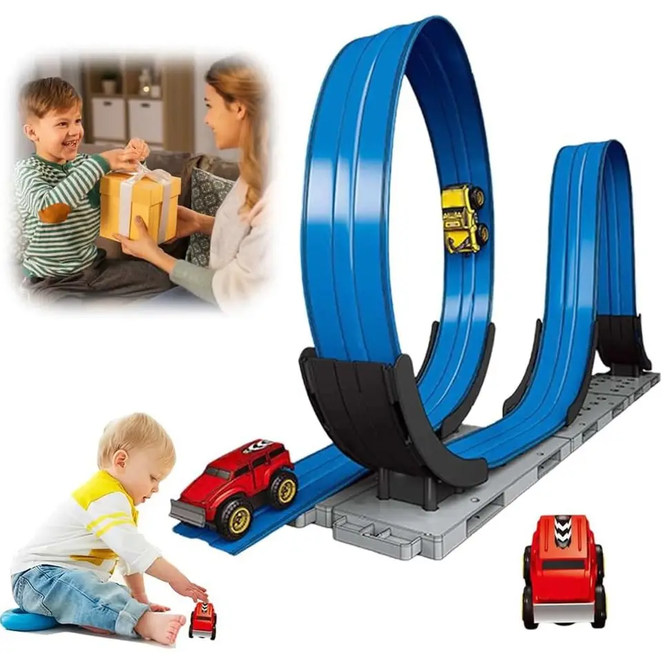 Toy car track set
