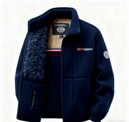 🔥🔥New cashmere wool men’s outdoor stand collar fleece jacket