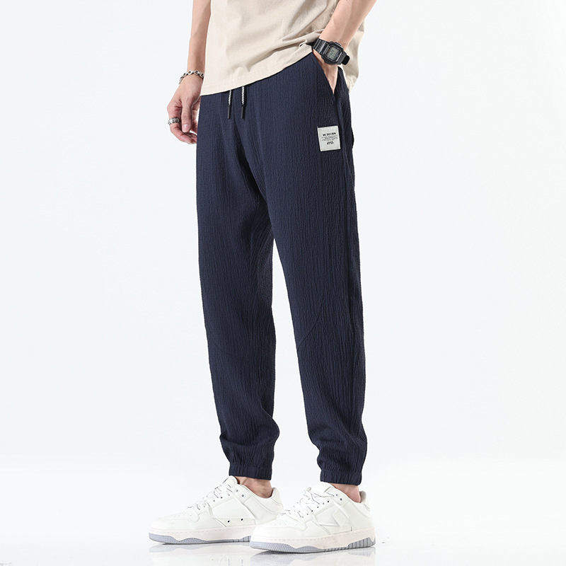 Men’s Ice Silk Quick-Dry Cropped Jogger Pants