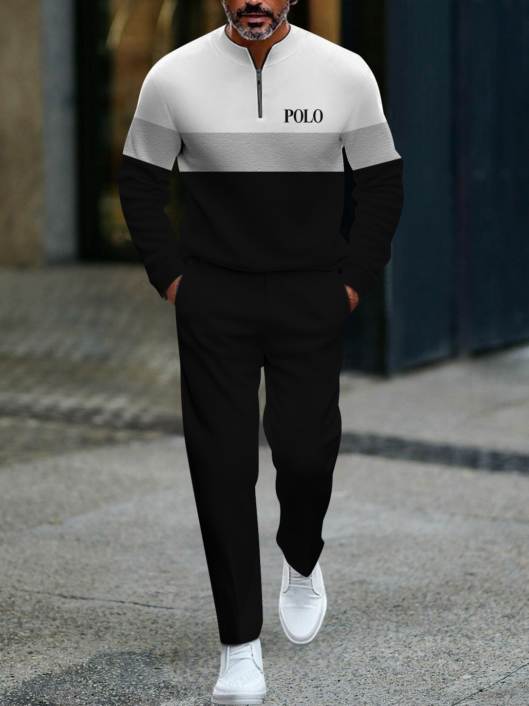 🧢 Men’s Zip Pullover Tracksuit – New Arrival