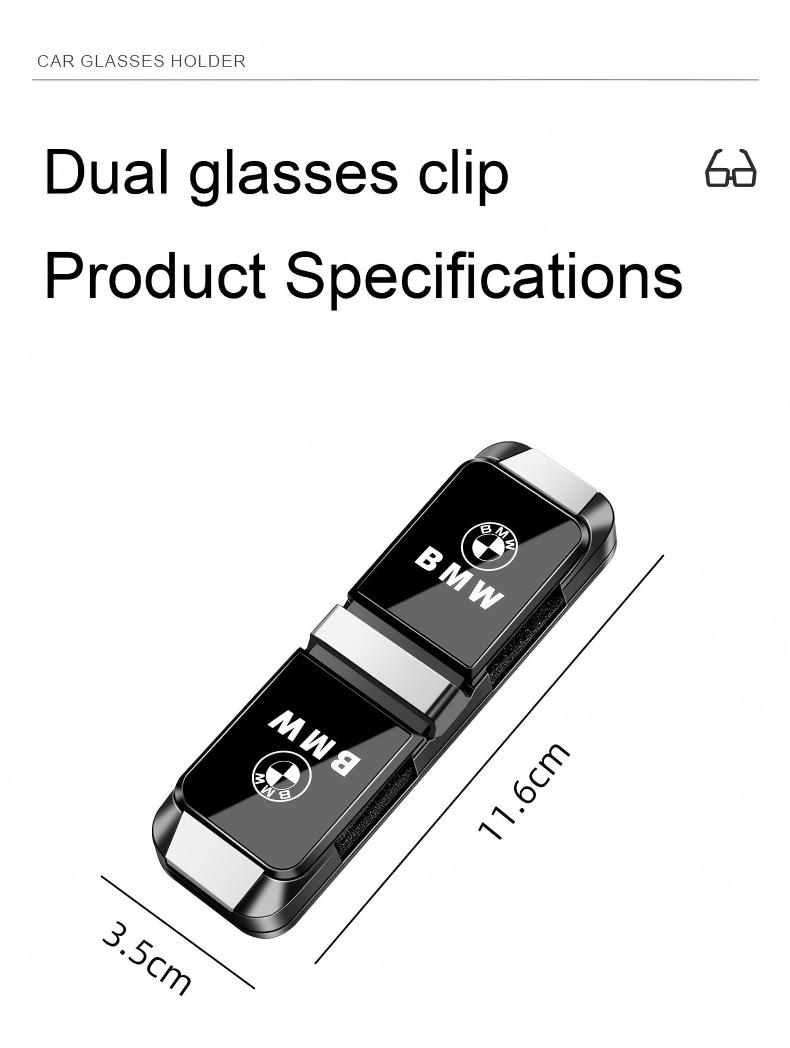 Multifunctional two-way car glasses clip, fits all car models.
