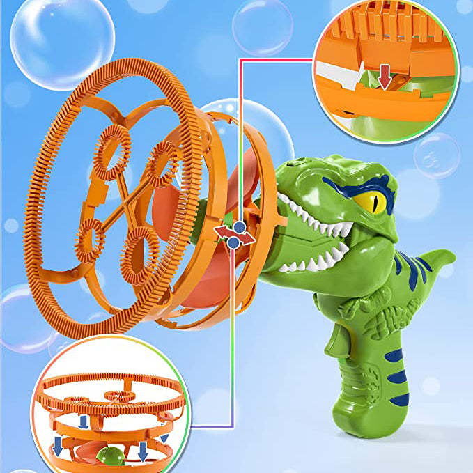 Dinosaur Bubble Machine Children's Electric Fan Bubble Gun Toy