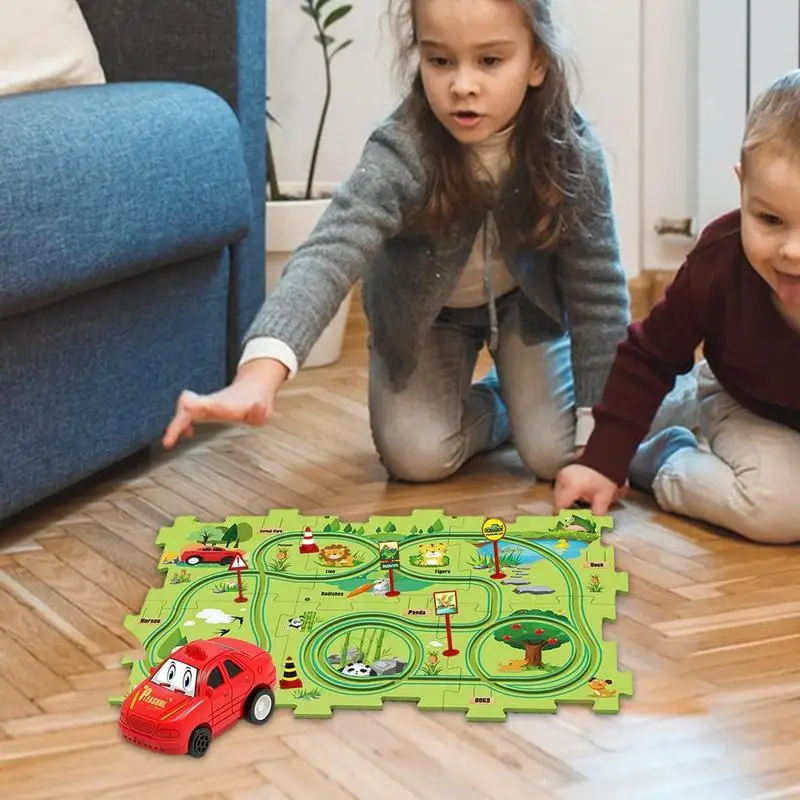 SpidMated™- Track Puzzle City Scene Set