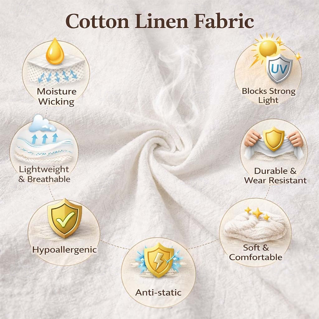 Men's Loose Fit Casual Relaxed Fit LightweightLinen Pants