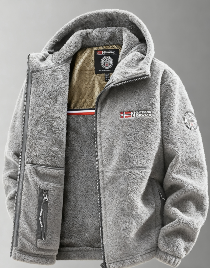 🔥🔥New Men's Outdoor Stand Collar Fleece Jacket