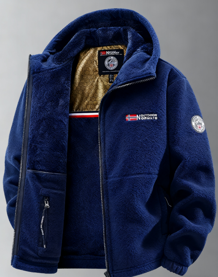 🔥🔥New Men's Outdoor Stand Collar Fleece Jacket