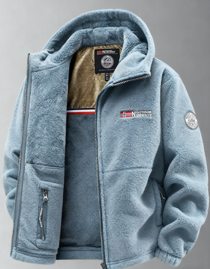 🔥🔥New Men's Outdoor Stand Collar Fleece Jacket