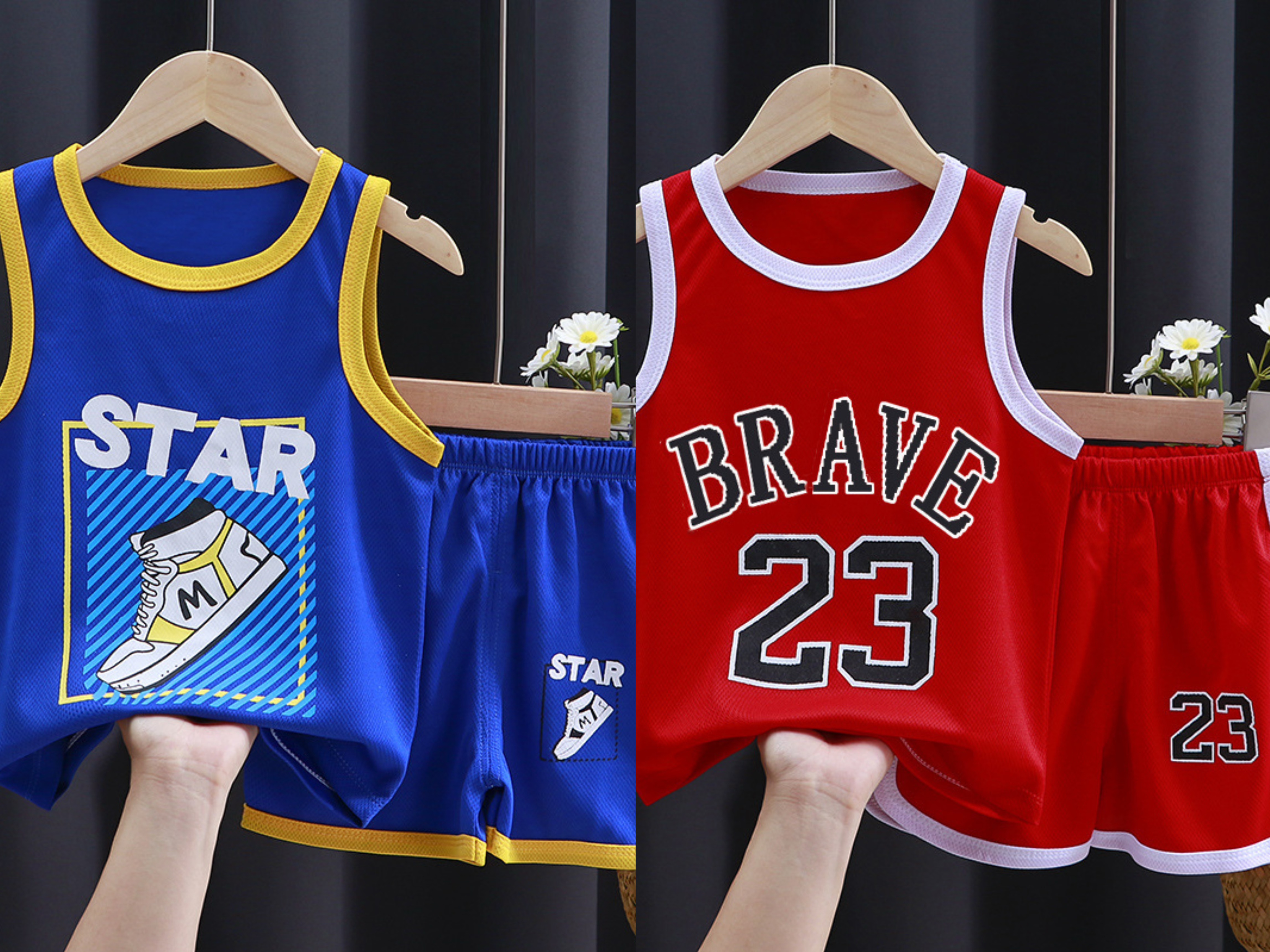 Thin Pure Cotton Short Sleeve Kids Sports Outfit In Stock