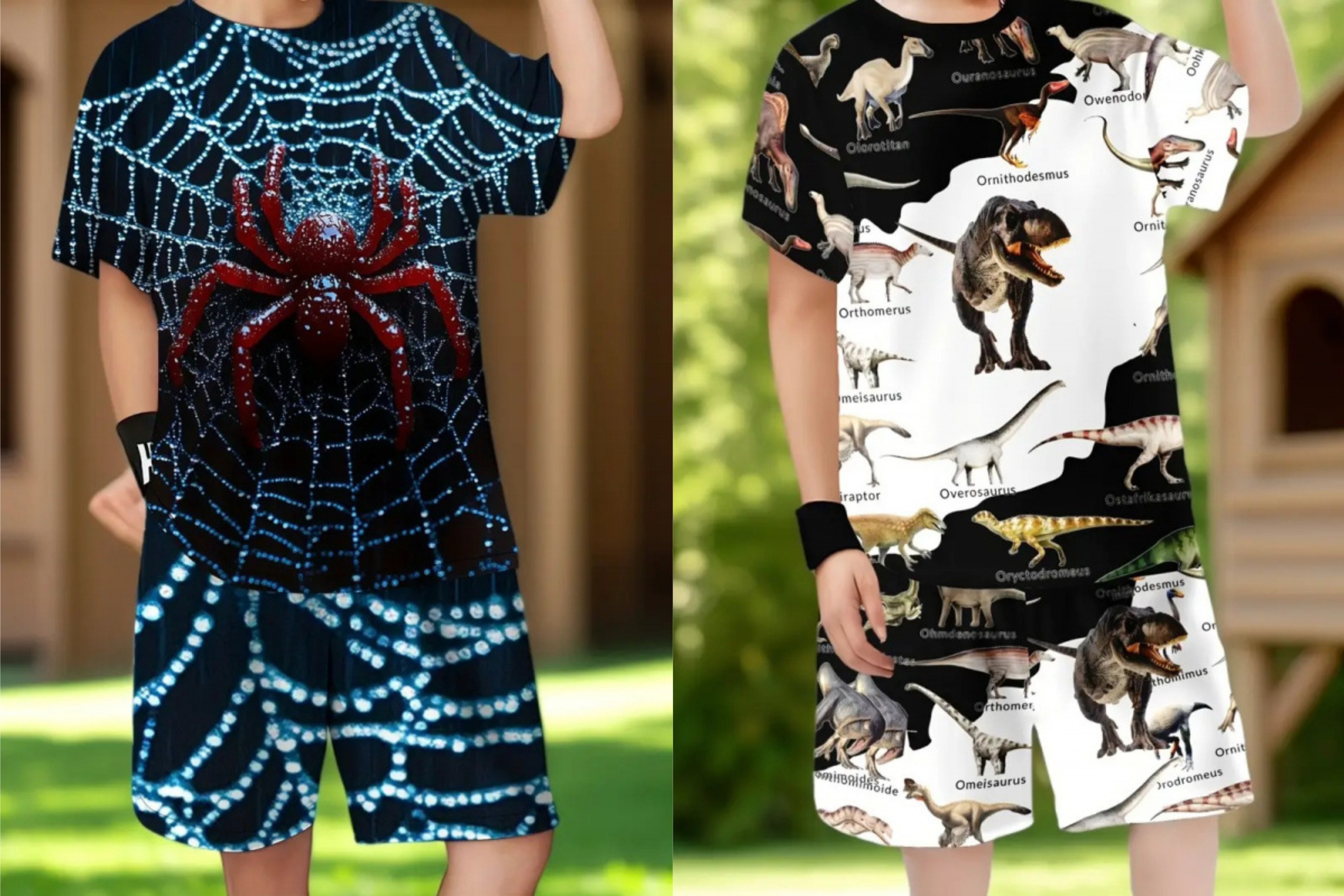 Unisex Kids Summer Cartoon 2Pcs Outfit