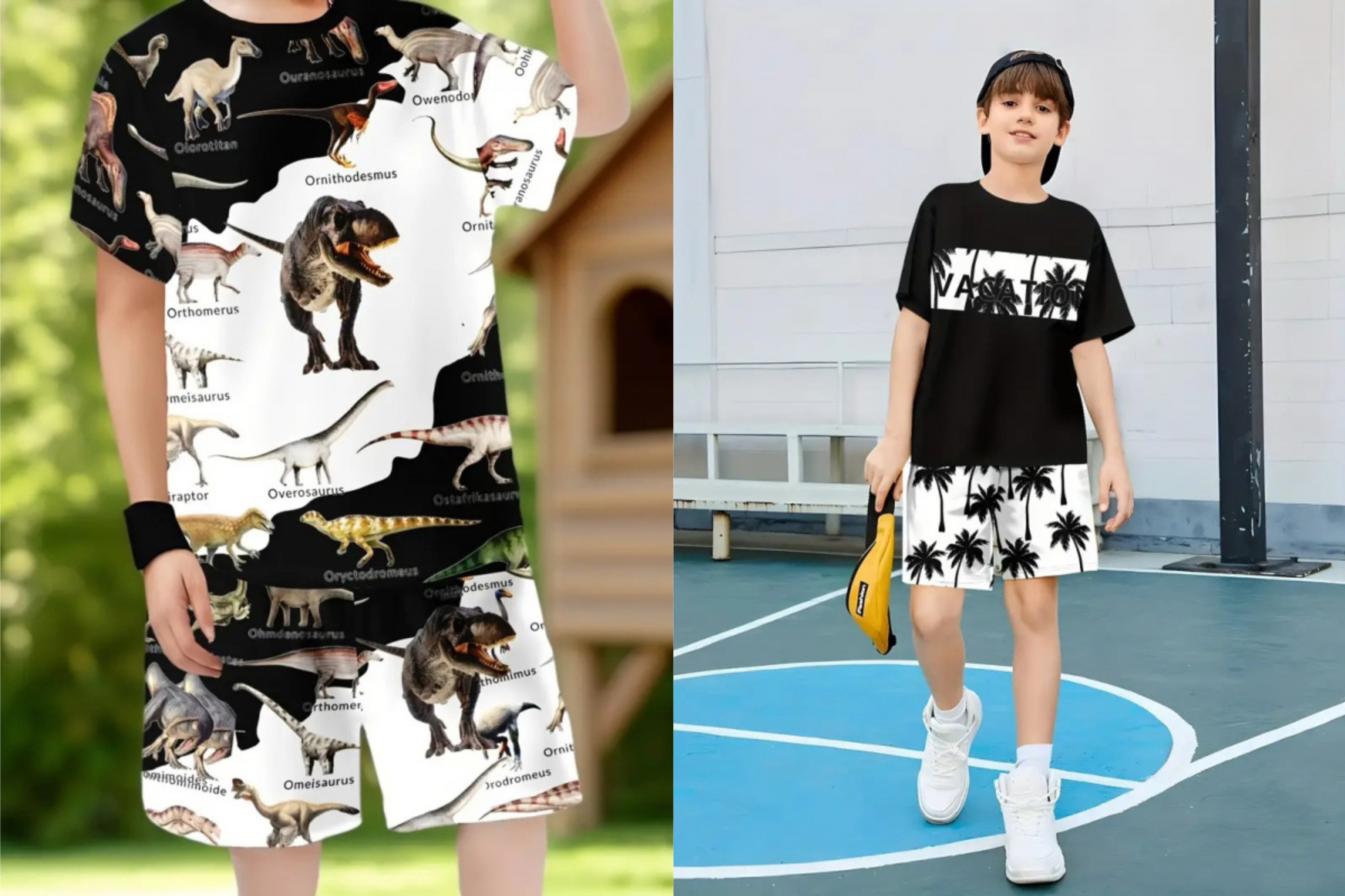 Unisex Kids Summer Cartoon 2Pcs Outfit