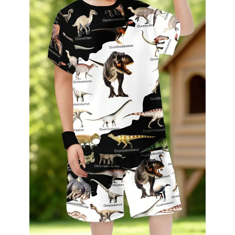 Unisex Kids Summer Cartoon 2Pcs Outfit