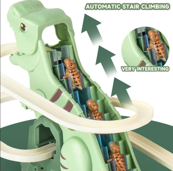 Dinosaur Puzzle Smart Electric Sliding Track Toy Car 🦖