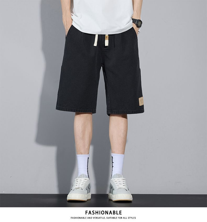 Men’s Summer Lightweight Loose Straight Retro Denim Pants