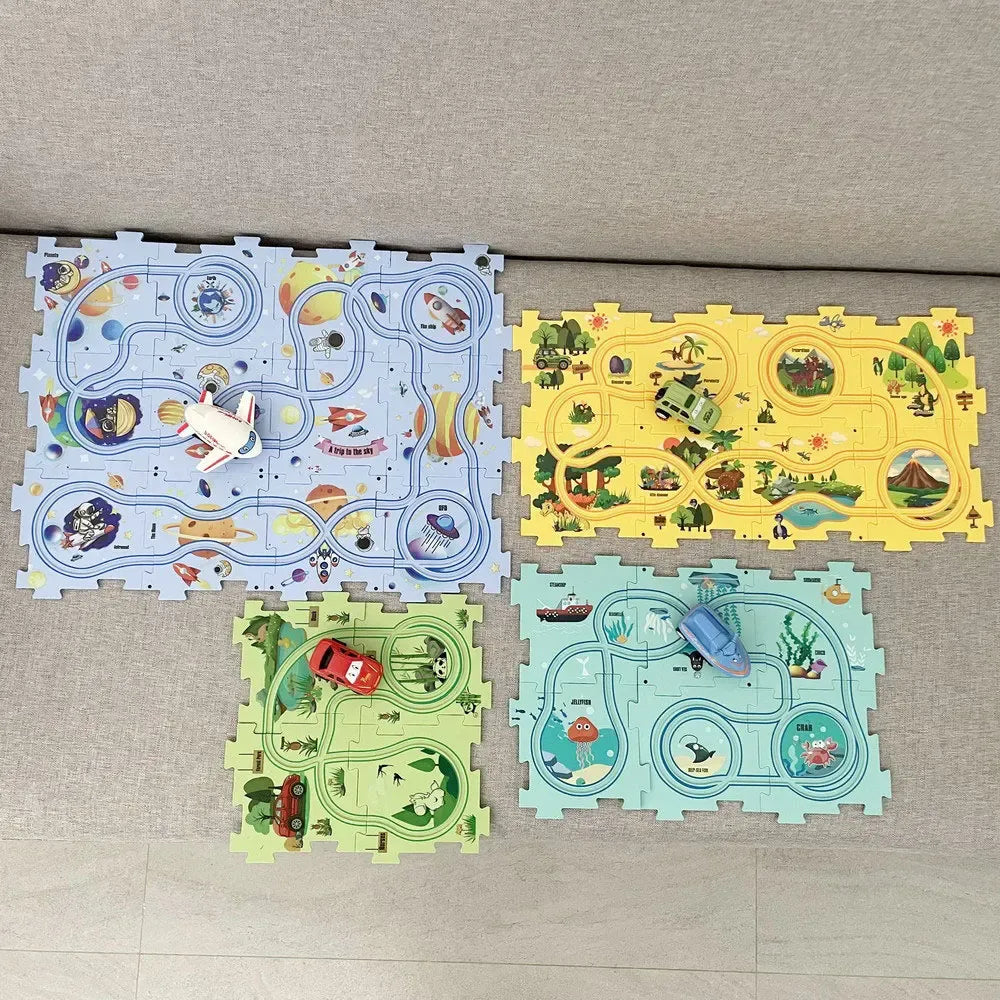 SpidMated™- Track Puzzle City Scene Set
